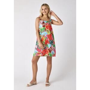 Crosby By Mollie Burch Warren Square Neck Sleeveless Mini Dress Tropicana, Small